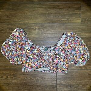 Wild Fable Multicolor Floral Puff Sleeve Blouse